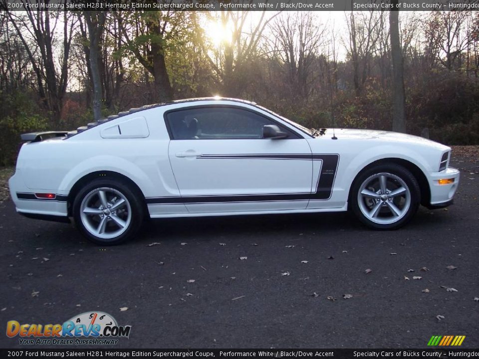 2007 Ford Mustang Saleen H281 Heritage Edition Supercharged Coupe Performance White / Black/Dove Accent Photo #16