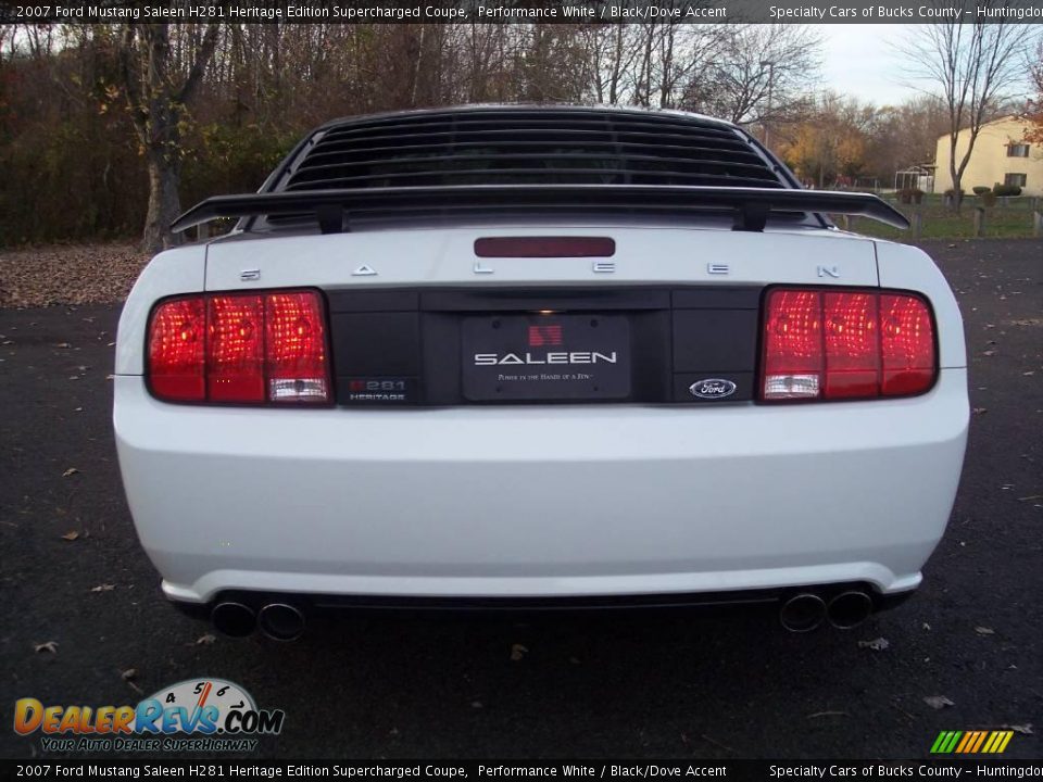 2007 Ford Mustang Saleen H281 Heritage Edition Supercharged Coupe Performance White / Black/Dove Accent Photo #17