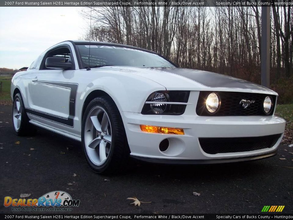 2007 Ford Mustang Saleen H281 Heritage Edition Supercharged Coupe Performance White / Black/Dove Accent Photo #18
