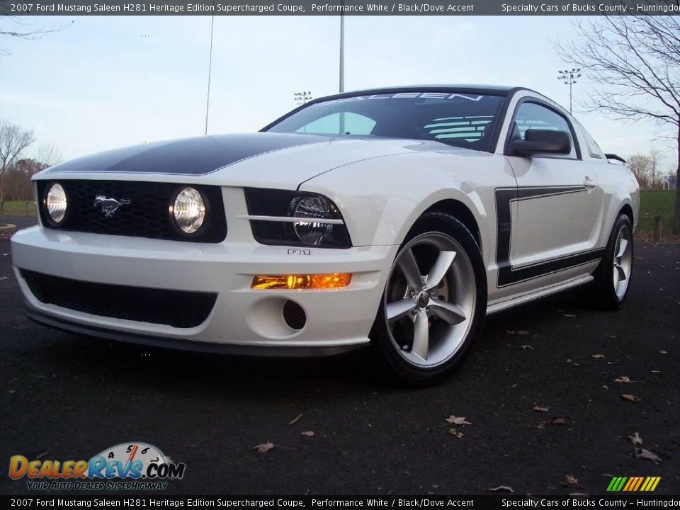 2007 Ford Mustang Saleen H281 Heritage Edition Supercharged Coupe Performance White / Black/Dove Accent Photo #21