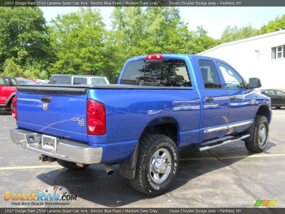 Electric Blue Pearl 2007 Dodge Ram 2500 Laramie Quad Cab 4x4 Photo #2