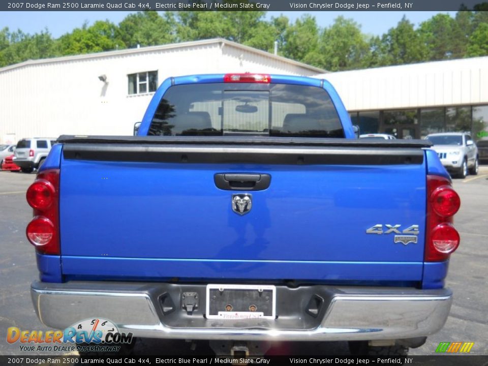2007 Dodge Ram 2500 Laramie Quad Cab 4x4 Electric Blue Pearl / Medium Slate Gray Photo #6