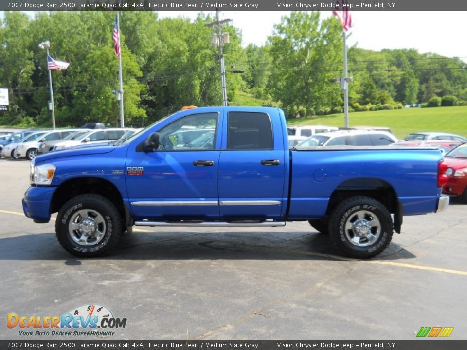 Electric Blue Pearl 2007 Dodge Ram 2500 Laramie Quad Cab 4x4 Photo #12