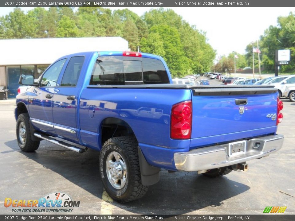 2007 Dodge Ram 2500 Laramie Quad Cab 4x4 Electric Blue Pearl / Medium Slate Gray Photo #13