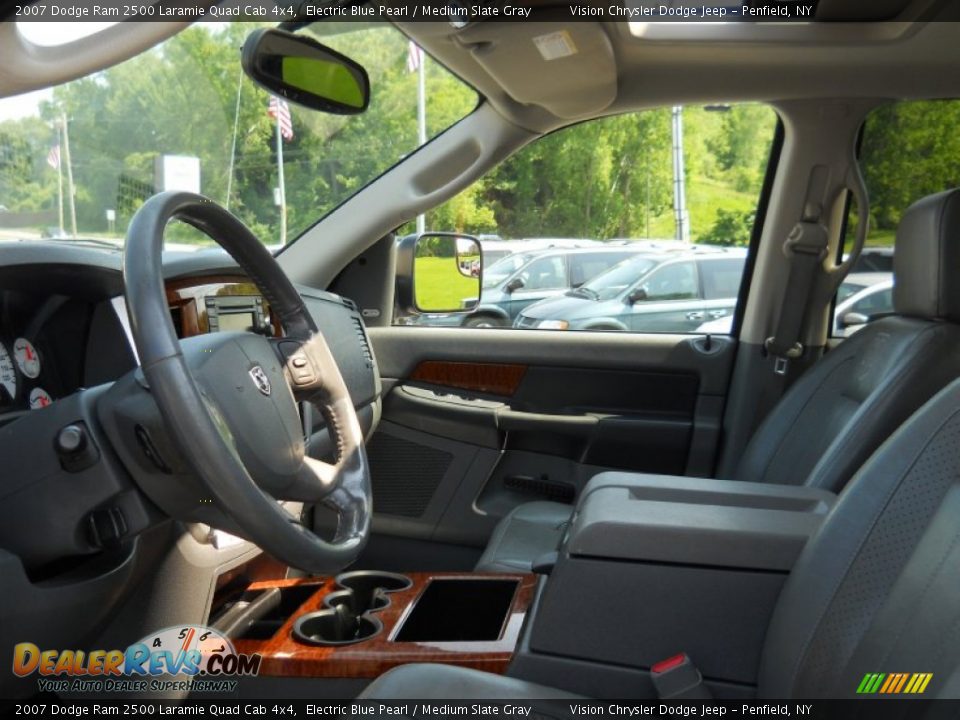 2007 Dodge Ram 2500 Laramie Quad Cab 4x4 Electric Blue Pearl / Medium Slate Gray Photo #21
