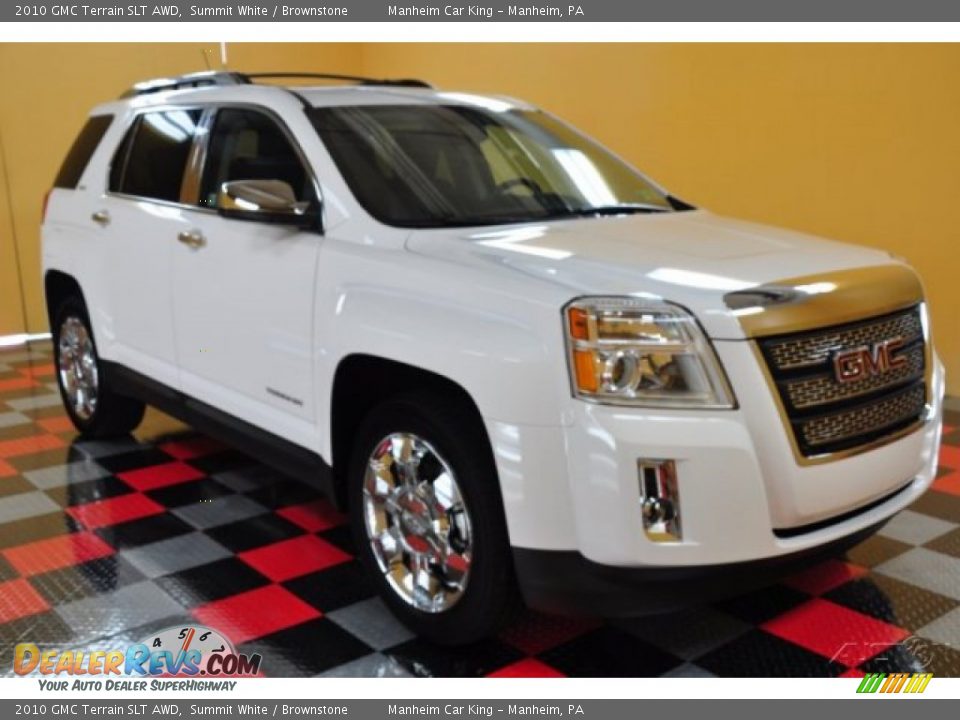 2010 GMC Terrain SLT AWD Summit White / Brownstone Photo #1