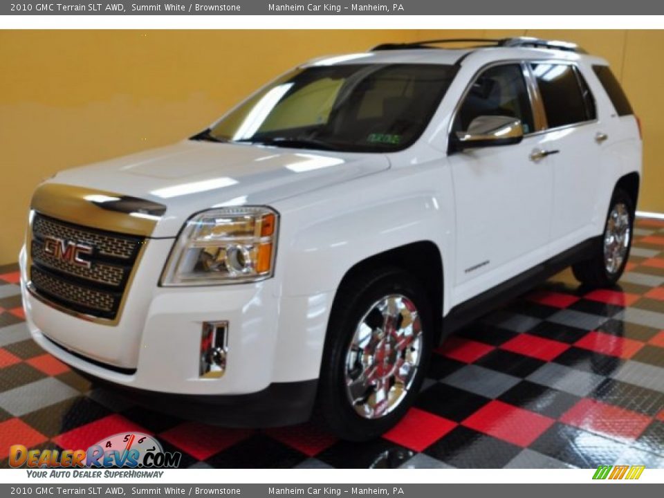 2010 GMC Terrain SLT AWD Summit White / Brownstone Photo #2