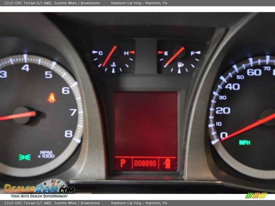 2010 GMC Terrain SLT AWD Summit White / Brownstone Photo #8