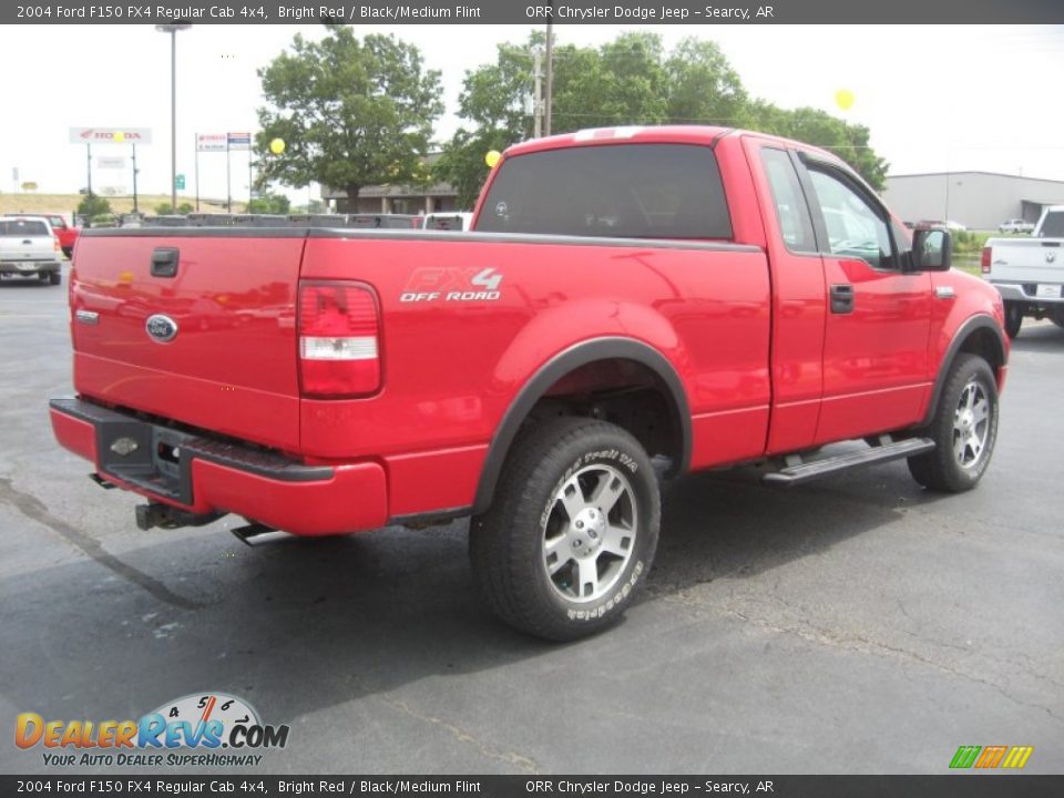 2004 Ford F150 FX4 Regular Cab 4x4 Bright Red / Black/Medium Flint Photo #5