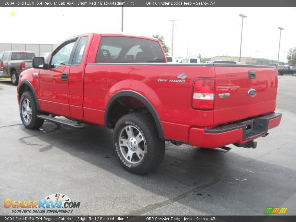 2004 Ford F150 FX4 Regular Cab 4x4 Bright Red / Black/Medium Flint Photo #7