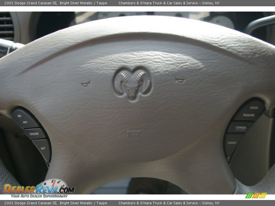2003 Dodge Grand Caravan SE Bright Silver Metallic / Taupe Photo #12