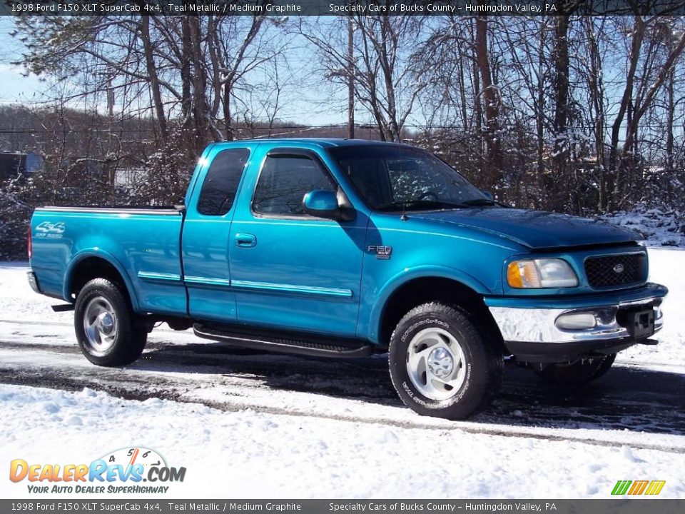 1998 Ford F150 XLT SuperCab 4x4 Teal Metallic / Medium Graphite Photo #1