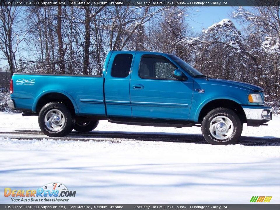 1998 Ford F150 XLT SuperCab 4x4 Teal Metallic / Medium Graphite Photo #3