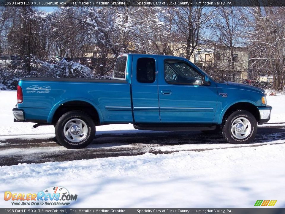 1998 Ford F150 XLT SuperCab 4x4 Teal Metallic / Medium Graphite Photo #5