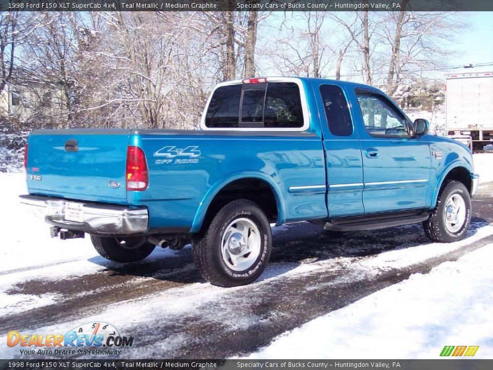 1998 Ford F150 XLT SuperCab 4x4 Teal Metallic / Medium Graphite Photo #7