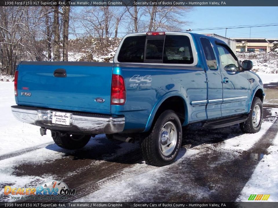 1998 Ford F150 XLT SuperCab 4x4 Teal Metallic / Medium Graphite Photo #8