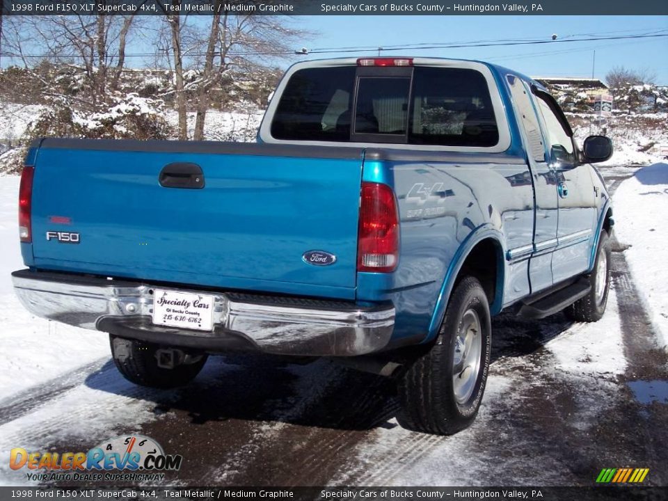 1998 Ford F150 XLT SuperCab 4x4 Teal Metallic / Medium Graphite Photo #9