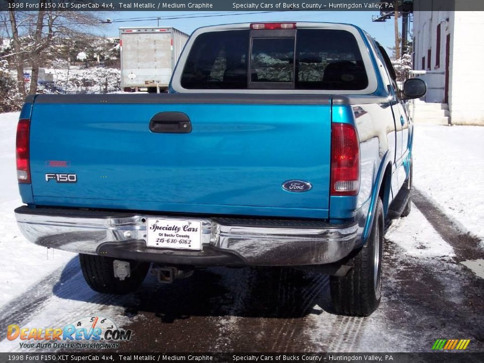 1998 Ford F150 XLT SuperCab 4x4 Teal Metallic / Medium Graphite Photo #10