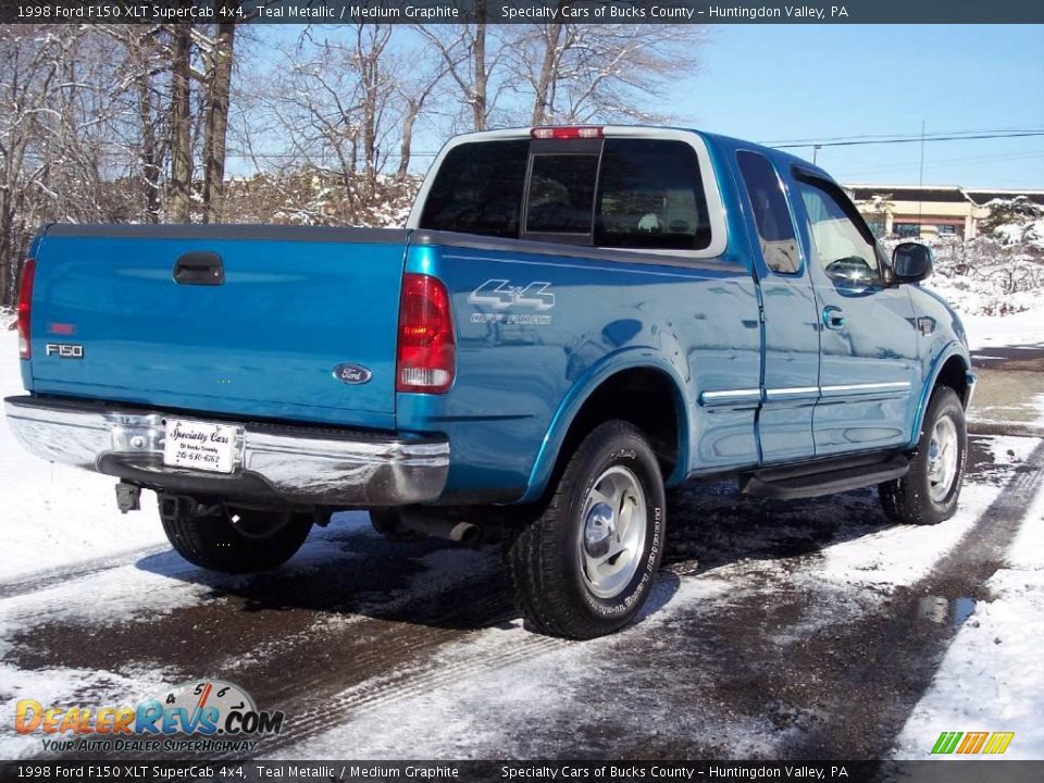 1998 Ford F150 XLT SuperCab 4x4 Teal Metallic / Medium Graphite Photo #11