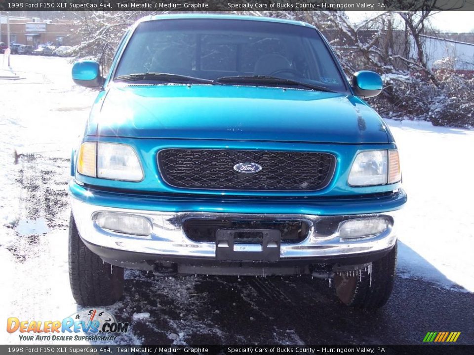 1998 Ford F150 XLT SuperCab 4x4 Teal Metallic / Medium Graphite Photo #14