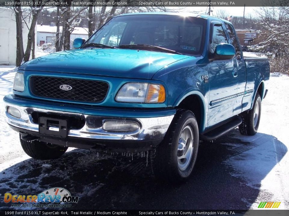 1998 Ford F150 XLT SuperCab 4x4 Teal Metallic / Medium Graphite Photo #15