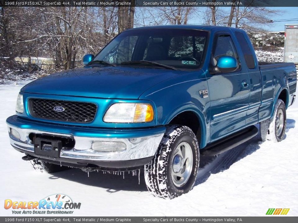 1998 Ford F150 XLT SuperCab 4x4 Teal Metallic / Medium Graphite Photo #19