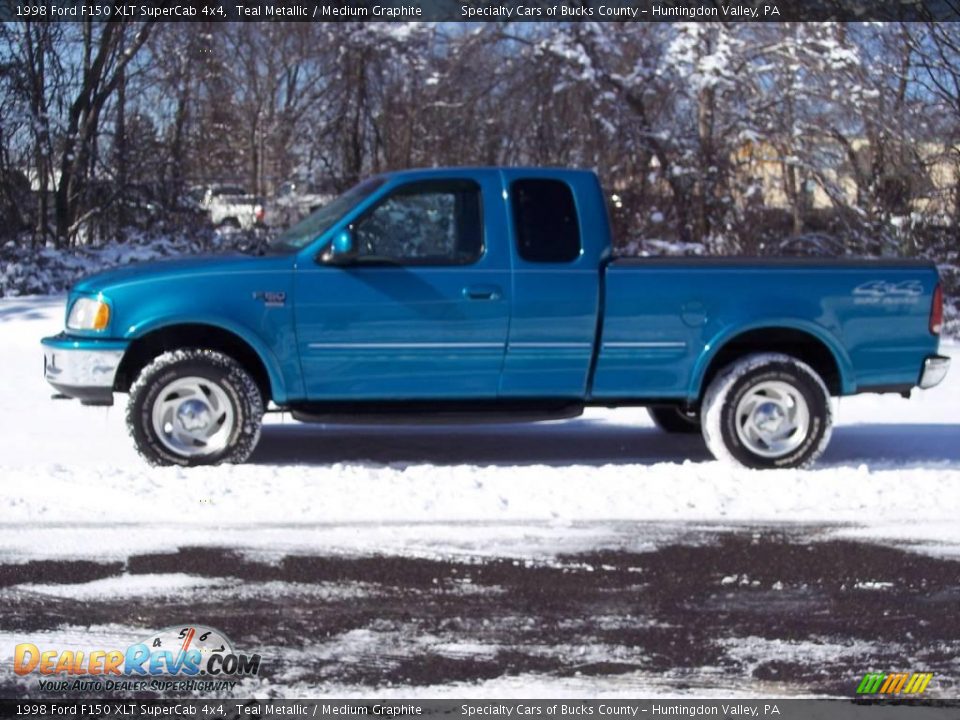 1998 Ford F150 XLT SuperCab 4x4 Teal Metallic / Medium Graphite Photo #20