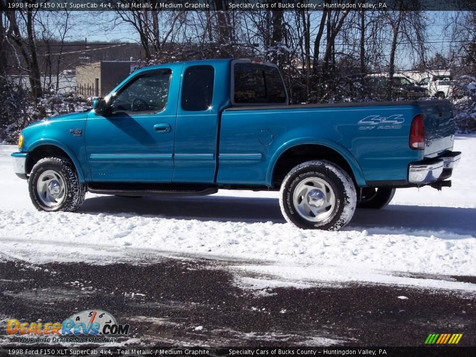 1998 Ford F150 XLT SuperCab 4x4 Teal Metallic / Medium Graphite Photo #22