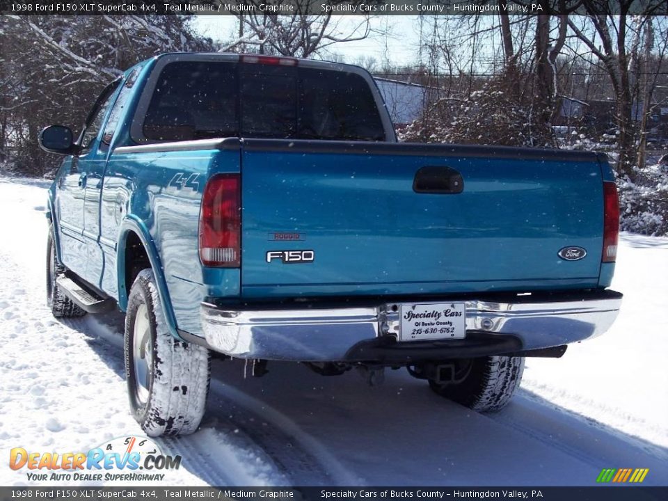 1998 Ford F150 XLT SuperCab 4x4 Teal Metallic / Medium Graphite Photo #24