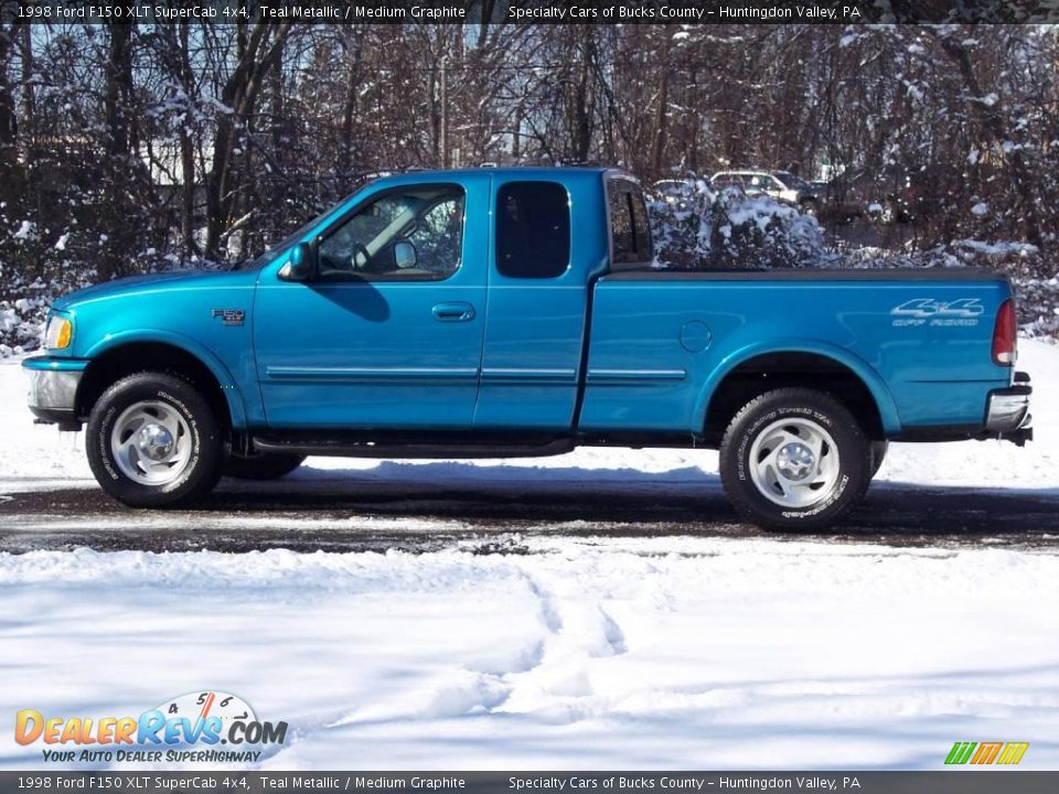 1998 Ford F150 XLT SuperCab 4x4 Teal Metallic / Medium Graphite Photo #27