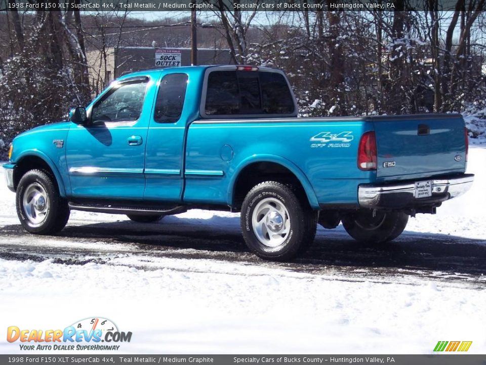 1998 Ford F150 XLT SuperCab 4x4 Teal Metallic / Medium Graphite Photo #29