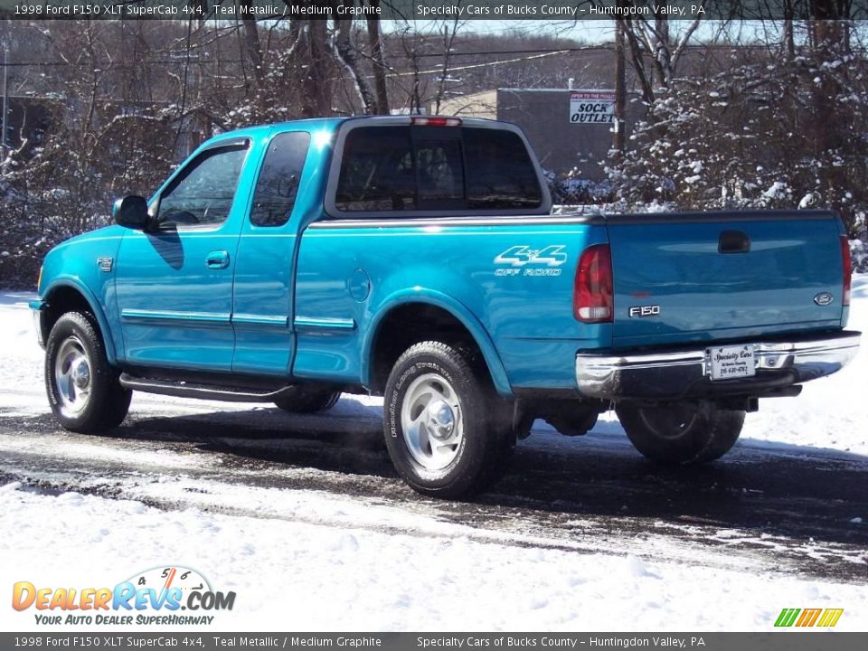 1998 Ford F150 XLT SuperCab 4x4 Teal Metallic / Medium Graphite Photo #30