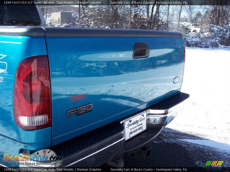 1998 Ford F150 XLT SuperCab 4x4 Teal Metallic / Medium Graphite Photo #32