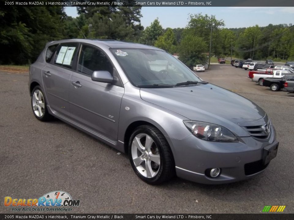 2005 Mazda MAZDA3 s Hatchback Titanium Gray Metallic / Black Photo #7