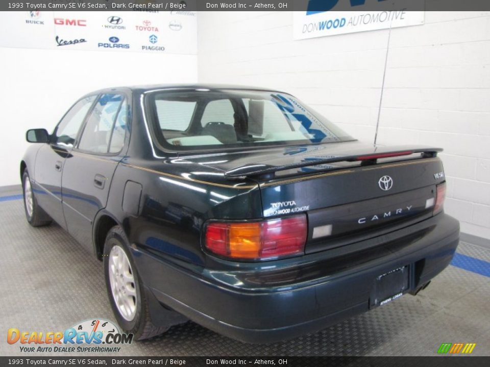 1993 Toyota Camry SE V6 Sedan Dark Green Pearl / Beige Photo #3