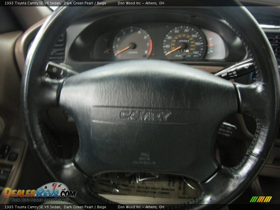 1993 Toyota Camry SE V6 Sedan Dark Green Pearl / Beige Photo #9