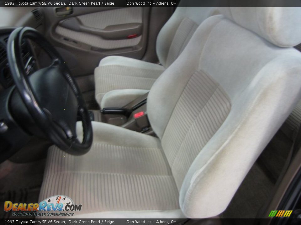 1993 Toyota Camry SE V6 Sedan Dark Green Pearl / Beige Photo #12