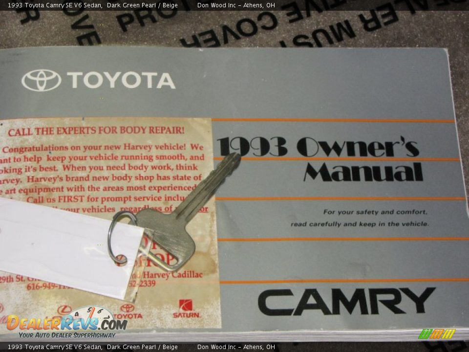 1993 Toyota Camry SE V6 Sedan Dark Green Pearl / Beige Photo #22
