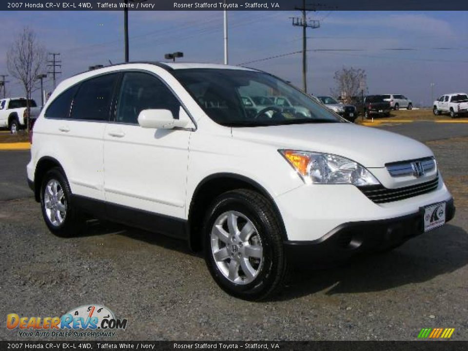 2007 White honda crv exl #4