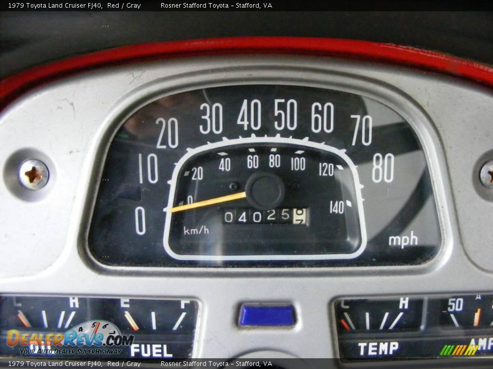 1979 Toyota Land Cruiser FJ40 Red / Gray Photo #7