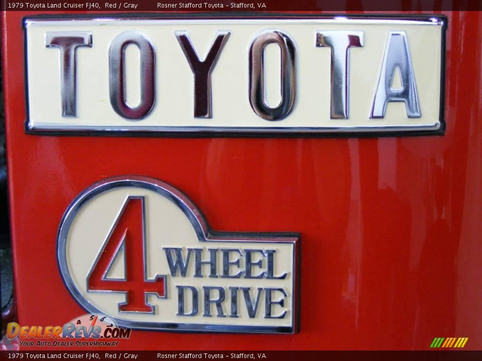 1979 Toyota Land Cruiser FJ40 Red / Gray Photo #9