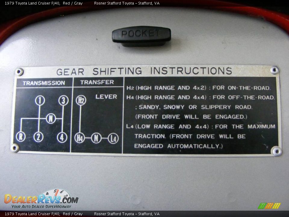 1979 Toyota Land Cruiser FJ40 Red / Gray Photo #11