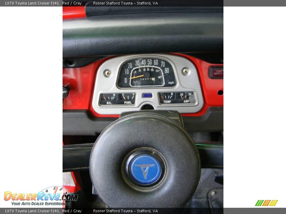 1979 Toyota Land Cruiser FJ40 Red / Gray Photo #12