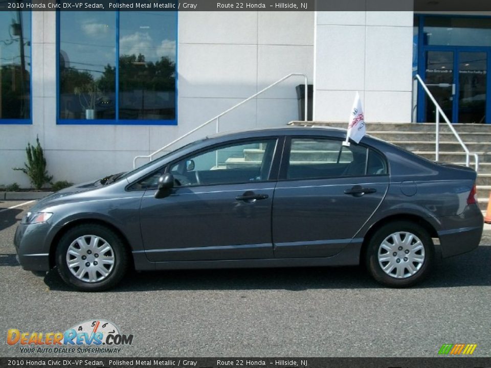 2010 Honda Civic DX-VP Sedan Polished Metal Metallic / Gray Photo #3