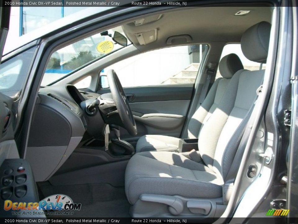 2010 Honda Civic DX-VP Sedan Polished Metal Metallic / Gray Photo #7