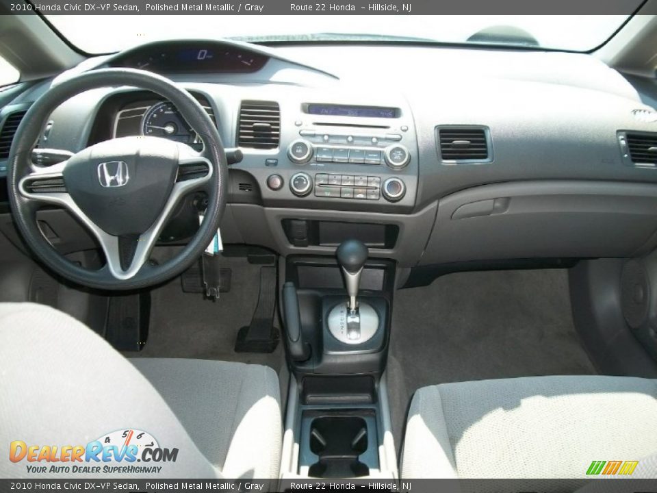 2010 Honda Civic DX-VP Sedan Polished Metal Metallic / Gray Photo #10