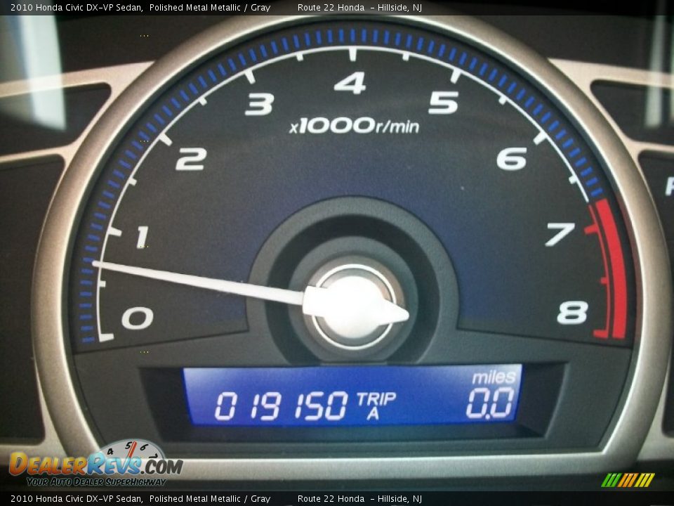 2010 Honda Civic DX-VP Sedan Polished Metal Metallic / Gray Photo #12
