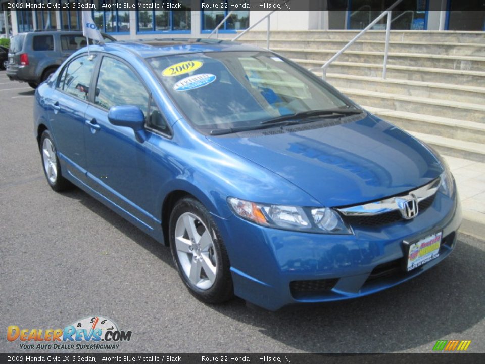 2009 Honda Civic LX-S Sedan Atomic Blue Metallic / Black Photo #1