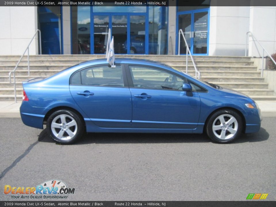 2009 Honda Civic LX-S Sedan Atomic Blue Metallic / Black Photo #2