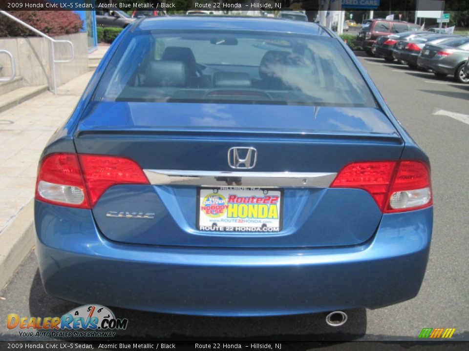 2009 Honda Civic LX-S Sedan Atomic Blue Metallic / Black Photo #4